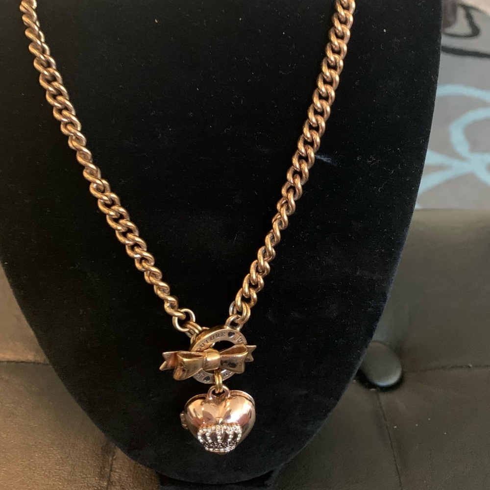 Rose Gold Juicy couture heart locket necklace